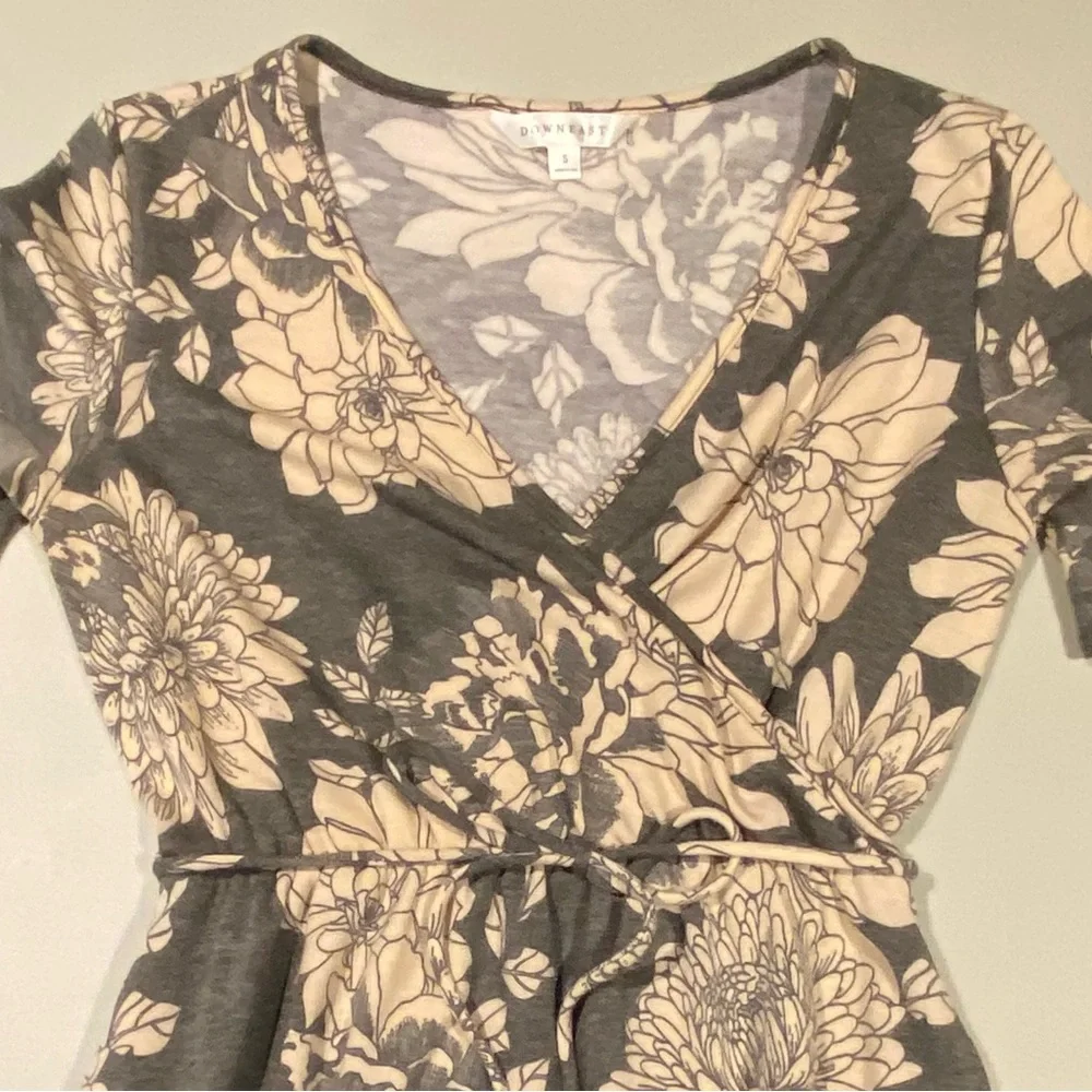DownEast Floral Faux-Wrap Maxi Dress, size S - Picture 4 of 10